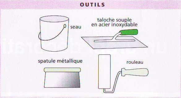 Outils pour appliquer un crépi décoratif